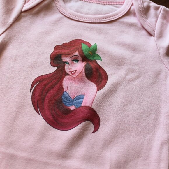 Ariel mermaid Disney baby girl onesie outfit long sleeve brand new cute fashion - Picture 4 of 12